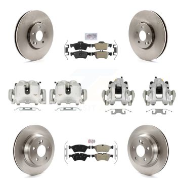 Front Rear Brake Caliper Rotor & Semi-Metallic Pad Kit (10Pc) For Mercedes-Benz E550 AWD KC8-102238N