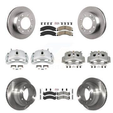 Front Rear Brake Caliper Rotor Ameribrakes Pad Kit (10Pc) For Chevrolet Express 4500 GMC KC8-102239N