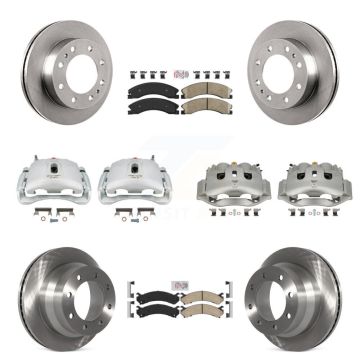 Front Rear Brake Caliper Rotor And Ceramic Pad Kit (10Pc) For Chevrolet Express 4500 GMC KC8-102240N