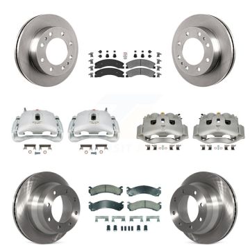 Front Rear Brake Caliper Rotor Ameribrakes Pad Kit (10Pc) For Chevrolet Express 4500 GMC KC8-102244N