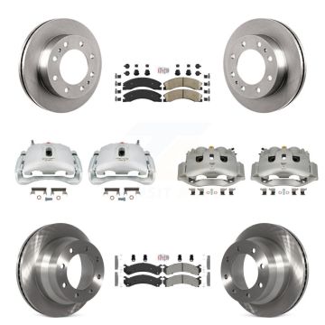Front Rear Brake Caliper Rotor Ameribrakes Pad Kit (10Pc) For Chevrolet Express 4500 GMC KC8-102245N