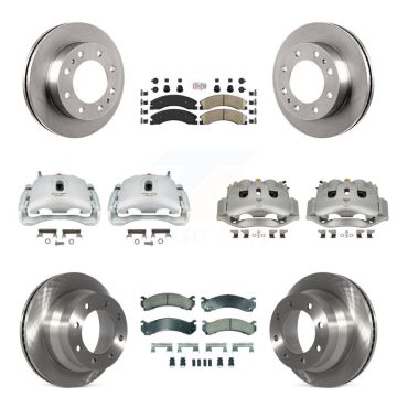Front Rear Brake Caliper Rotor And Ceramic Pad Kit (10Pc) For Chevrolet Express 4500 GMC KC8-102247N