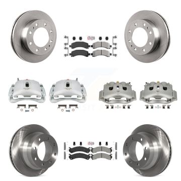 Front Rear Brake Caliper Rotor & Semi-Metallic Pad Kit (10Pc) For Chevrolet Express 4500 KC8-102260N