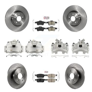 Front Rear Disc Brake Caliper Rotor & Ceramic Pad Kit (10Pc) For 2013-2018 Ford Focus ST KC8-102264N