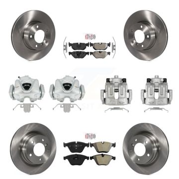 Front Rear Disc Brake Caliper Rotors And Semi-Metallic Pads Kit (10Pc) For BMW 328i KC8-102269N