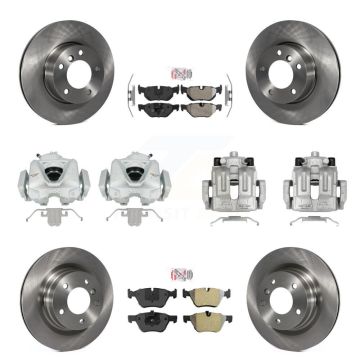 Front Rear Disc Brake Caliper Rotors And Semi-Metallic Pads Kit (10Pc) For BMW 323i KC8-102271N