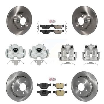 Front Rear Brake Caliper Rotors Semi-Metallic Pad Kit (10Pc) For 2008 BMW 328xi To 08 07 KC8-102272N