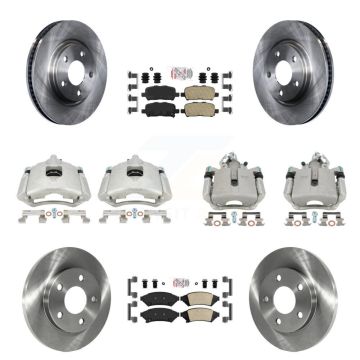 Front Rear Brake Caliper Rotor & Ceramic Pad Kit (10Pc) For Buick LaCrosse Pontiac Grand KC8-102273N