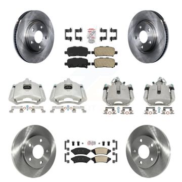 Front Rear Brake Caliper Rotor & Ceramic Pad Kit (10Pc) For Buick LaCrosse Pontiac Grand KC8-102275N