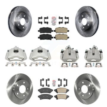 Front Rear Brake Caliper Rotor & Ceramic Pad Kit (10Pc) For Buick LaCrosse Pontiac Grand KC8-102276N