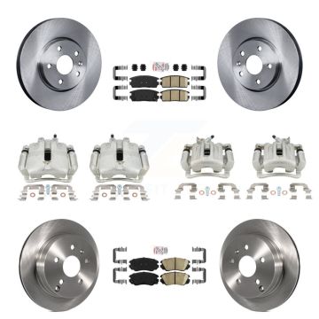 Front Rear Brake Caliper Rotors Ceramic Pad Kit (10Pc) For Chevrolet Equinox GMC Terrain KC8-102280N