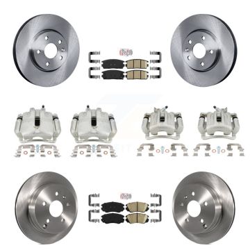 Front Rear Brake Caliper Rotors Ceramic Pad Kit (10Pc) For Chevrolet Equinox GMC Terrain KC8-102282N