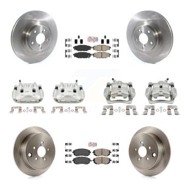 Front Rear Disc Brake Caliper Rotor & Ceramic Pad Kit (10Pc) For Subaru Forester Impreza KC8-102286N