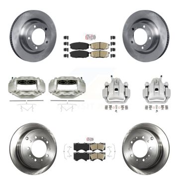 Front Rear Disc Brake Caliper Rotor And Ceramic Pad Kit (10Pc) For Toyota Tundra Sequoia KC8-102290N