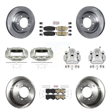 Front Rear Disc Brake Caliper Rotor And Ceramic Pad Kit (10Pc) For Toyota Tundra Sequoia KC8-102291N