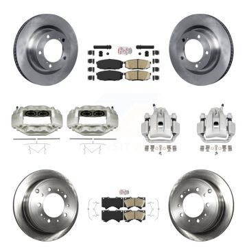 Front Rear Disc Brake Caliper Rotor And Ceramic Pad Kit (10Pc) For Toyota Tundra Sequoia KC8-102292N