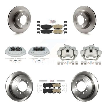 Front Rear Disc Brake Caliper Rotor & Ceramic Pad Kit (10Pc) For Lexus LX570 Toyota Land KC8-102295N