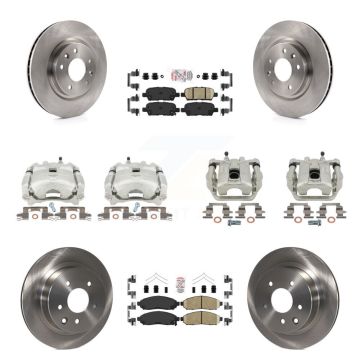 Front Rear Disc Brake Caliper Rotors And Ceramic Pads Kit (10Pc) For Nissan LEAF KC8-102333N