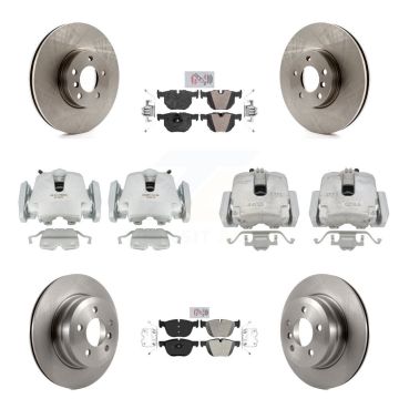 Front Rear Disc Brake Caliper Rotors And Semi-Metallic Pads Kit (10Pc) For BMW X5 X6 KC8-102338N
