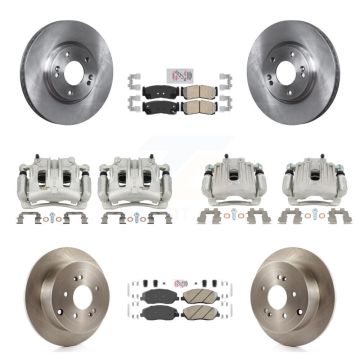 Front Rear Brake Caliper Rotor And Ceramic Pad Kit (10Pc) For 2007-2009 Hyundai Santa Fe KC8-102339N