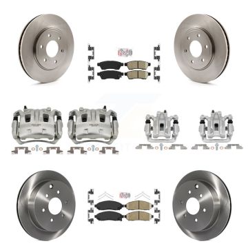 Front Rear Brake Caliper Rotor Ceramic Pad Kit (10Pc) For Nissan Frontier Suzuki Equator KC8-102347N