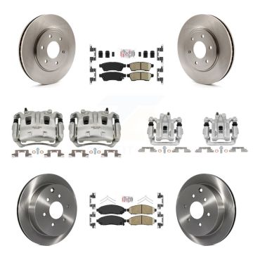 Front Rear Brake Caliper Rotor Ceramic Pad Kit (10Pc) For Nissan Frontier Suzuki Equator KC8-102349N