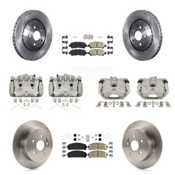 Front Rear Disc Brake Caliper Rotors And Ceramic Pads Kit (10Pc) For Toyota Highlander KC8-102386N