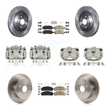 Front Rear Disc Brake Caliper Rotors And Ceramic Pads Kit (10Pc) For Toyota Highlander KC8-102387N