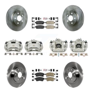 Front Rear Disc Brake Caliper Rotor & Ceramic Pad Kit (10Pc) For Chevrolet Cruze Limited KC8-102397N