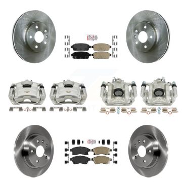 Front Rear Disc Brake Caliper Rotor & Ceramic Pad Kit (10Pc) For Chevrolet Cruze Limited KC8-102399N