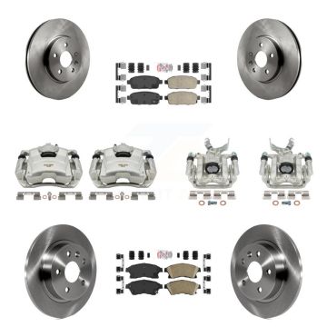 Front Rear Brake Caliper Rotor & Ceramic Pad Kit (10Pc) For 2013-2014 Chevrolet Sonic RS KC8-102405N