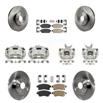 Front Rear Brake Caliper Rotor & Ceramic Pad Kit (10Pc) For 2013-2014 Chevrolet Sonic RS KC8-102406N