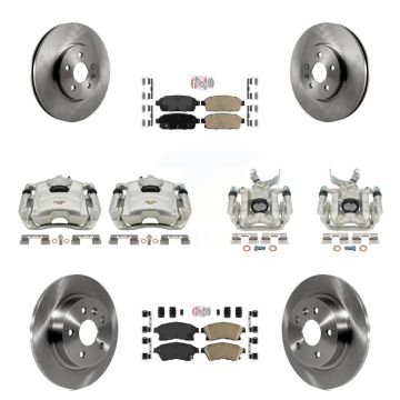 Front Rear Brake Caliper Rotor & Ceramic Pad Kit (10Pc) For 2013-2014 Chevrolet Sonic RS KC8-102407N