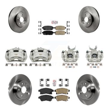 Front Rear Brake Caliper Rotor & Ceramic Pad Kit (10Pc) For 2013-2014 Chevrolet Sonic RS KC8-102408N
