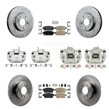 Front Rear Brake Caliper Rotor & Ceramic Pad Kit (10Pc) For Chevrolet Cruze Orlando Volt KC8-102415N