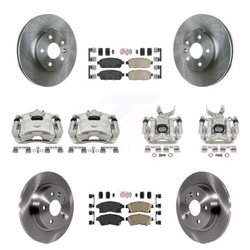 Front Rear Disc Brake Caliper Rotors And Ceramic Pads Kit (10Pc) For Chevrolet Sonic KC8-102417N