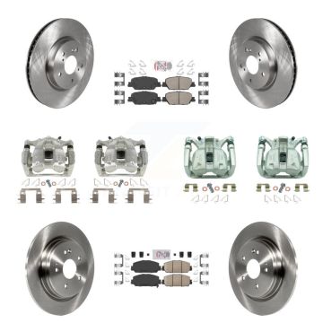 Front Rear Disc Brake Caliper Rotors And Ceramic Pads Kit (10Pc) For Honda CR-V KC8-102421N