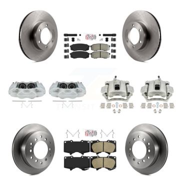 Front Rear Disc Brake Caliper Rotor Ameribrakes Pad Kit (10Pc) For 2003-2009 Lexus GX470 KC8-102437N