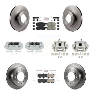 Front Rear Disc Brake Caliper Rotor Ameribrakes Pad Kit (10Pc) For 2003-2009 Lexus GX470 KC8-102438N