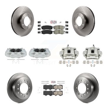 Front Rear Disc Brake Caliper Rotor Ameribrakes Pad Kit (10Pc) For 2003-2009 Lexus GX470 KC8-102440N