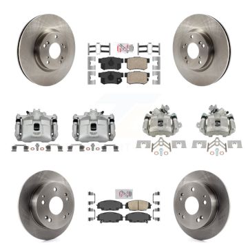 Front Rear Brake Caliper Rotor And Ceramic Pad Kit (10Pc) For 2002-2006 Acura RSX Type-S KC8-102452N
