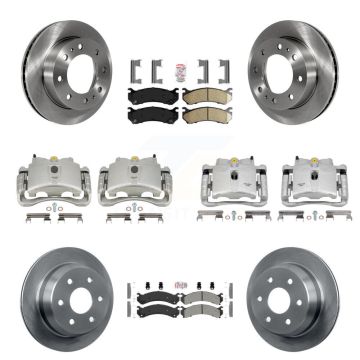 Front Rear Brake Caliper Rotor & Ameribrakes Pad Kit (10Pc) For Chevrolet Silverado 2500 KC8-102459N