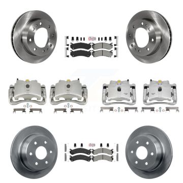 Front Rear Brake Caliper Rotor Semi-Metallic Pad Kit (10Pc) For Chevrolet Silverado 2500 KC8-102462N
