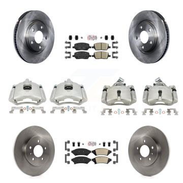 Front Rear Brake Caliper Rotor Ceramic Pad Kit (10Pc) For 2005 Pontiac Montana Chevrolet KC8-102465N