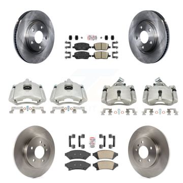 Front Rear Brake Caliper Rotor Ceramic Pad Kit (10Pc) For Chevrolet Uplander Buick Relay KC8-102470N