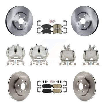 Front Rear Disc Brake Caliper Rotor & Ceramic Pad Kit (10Pc) For Chevrolet Impala Malibu KC8-102480N