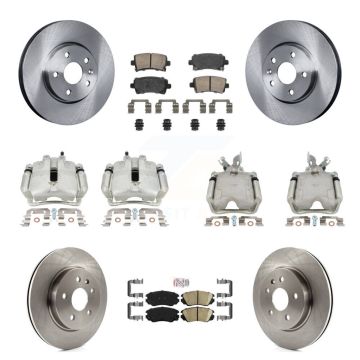 Front Rear Disc Brake Caliper Rotor & Ceramic Pad Kit (10Pc) For Chevrolet Impala Malibu KC8-102481N