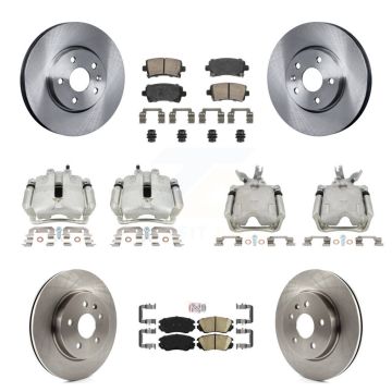 Front Rear Disc Brake Caliper Rotors And Ceramic Pads Kit (10Pc) For Chevrolet Malibu KC8-102489N