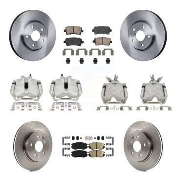 Front Rear Disc Brake Caliper Rotors And Ceramic Pads Kit (10Pc) For Chevrolet Malibu KC8-102490N