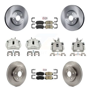 Front Rear Disc Brake Caliper Rotors Ceramic Pad Kit (10Pc) For Chevrolet Malibu Limited KC8-102495N